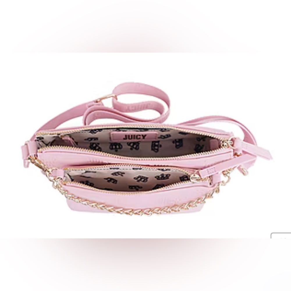 Juicy by Juicy Couture Pink Double Up Crossbody Bag - Picture 3 of 4